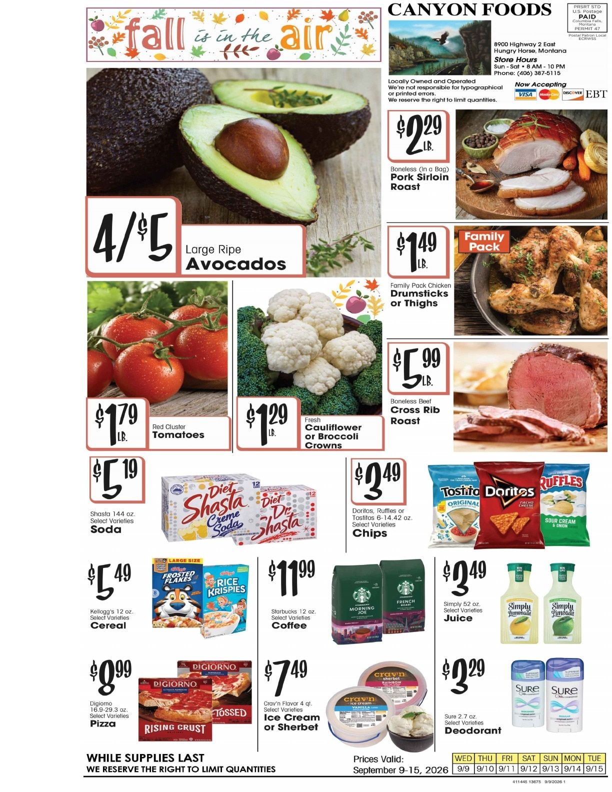 Canyon Foods Weekly Ad September 9 - 15, 2026