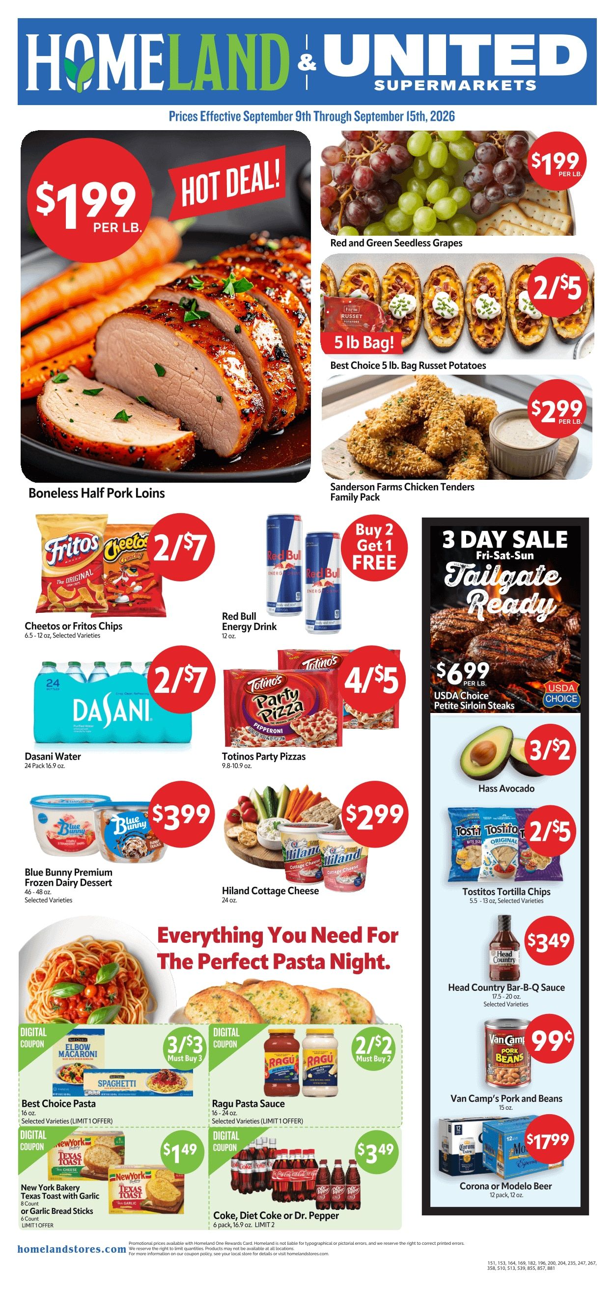 Homeland Stores (Muskogee Area, OK) Weekly Ad September 9 - 15, 2026