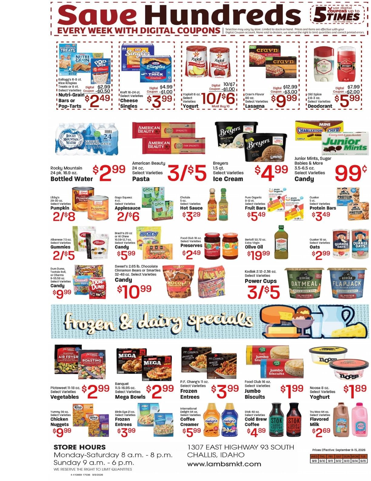 Lamb's Market Weekly Ad September 9 - 15, 2026