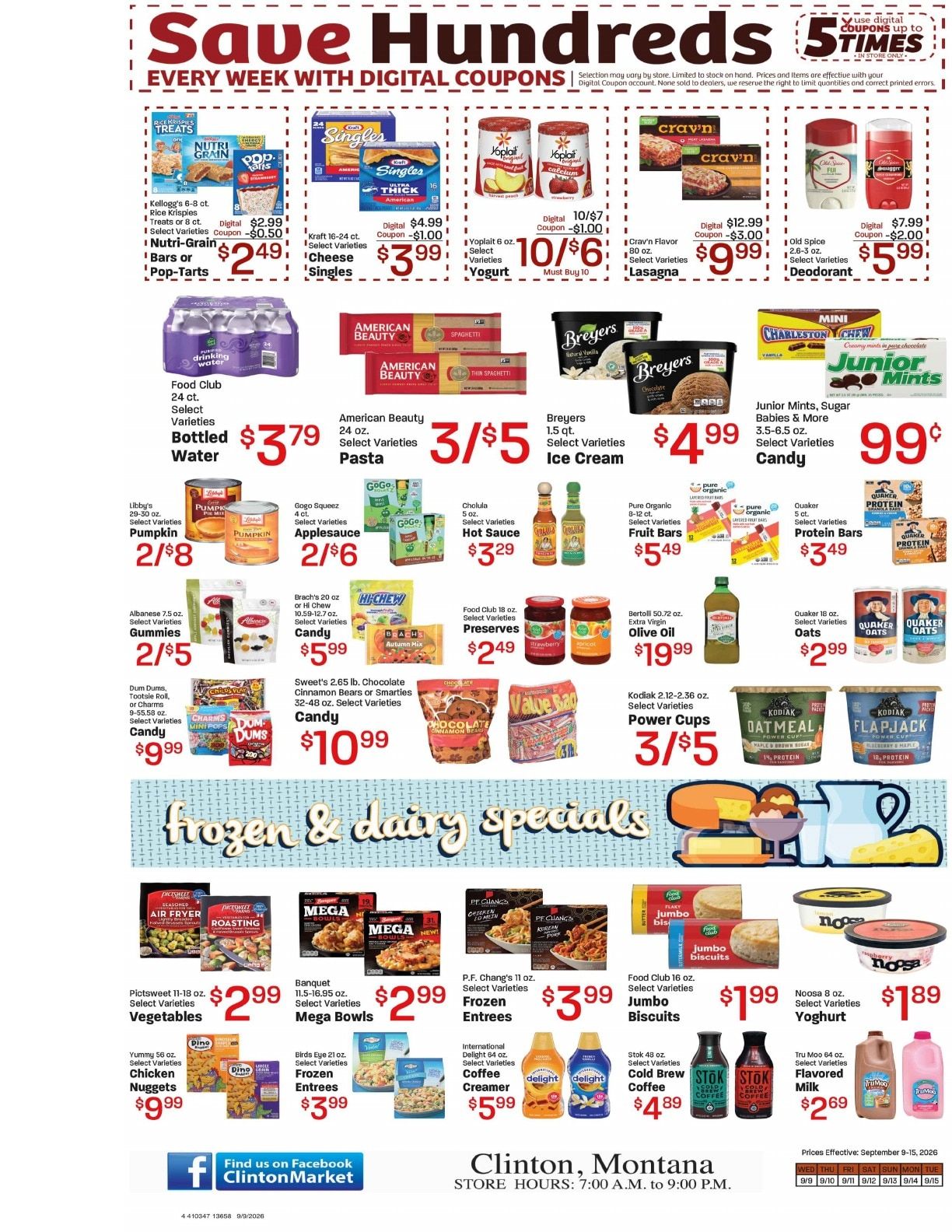 Clinton Market Weekly Ad September 9 - 15, 2026
