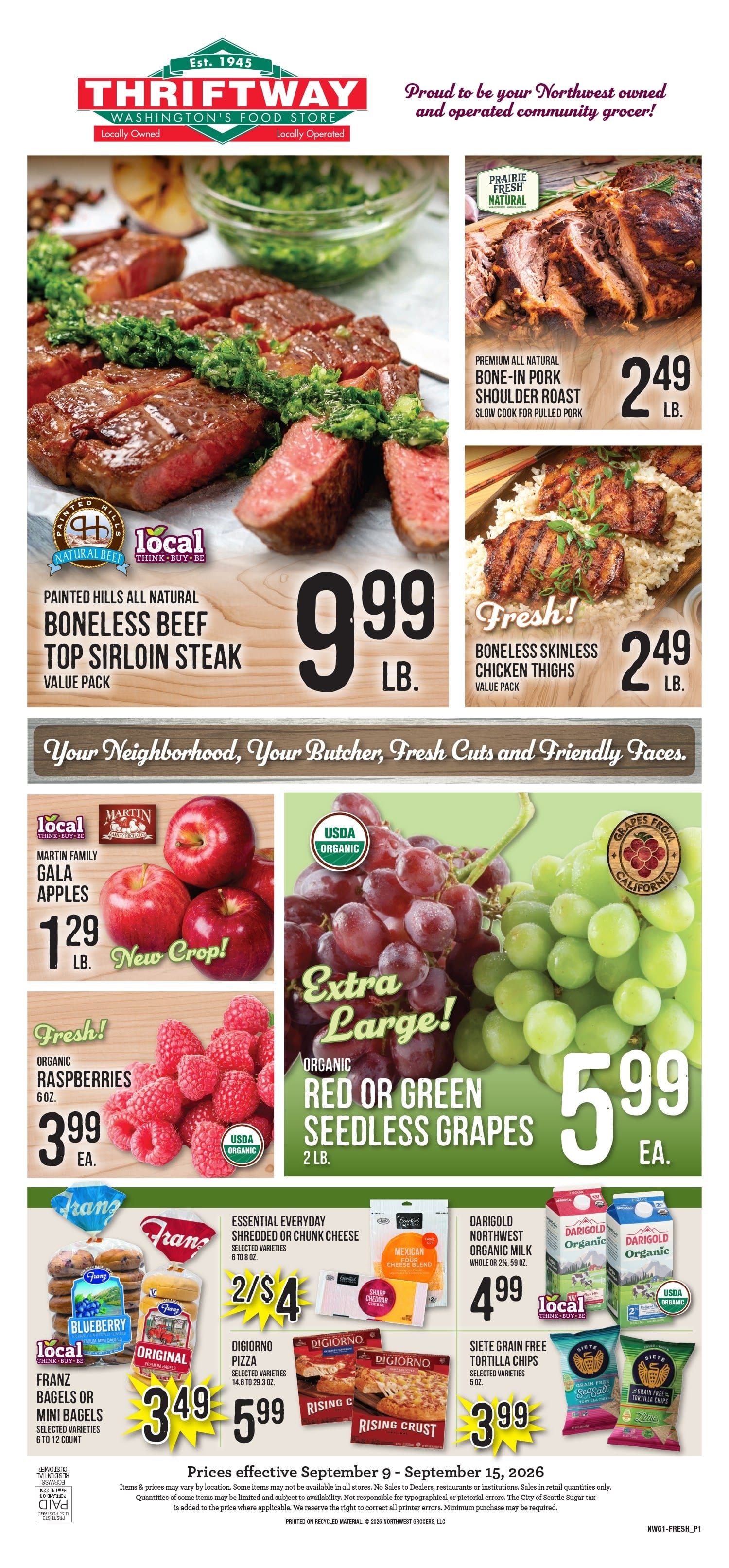 Ballinger Thriftway Weekly Ad September 9 - 15, 2026