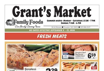 Grant's Family Foods Weekly Ad September 9 - 15, 2026