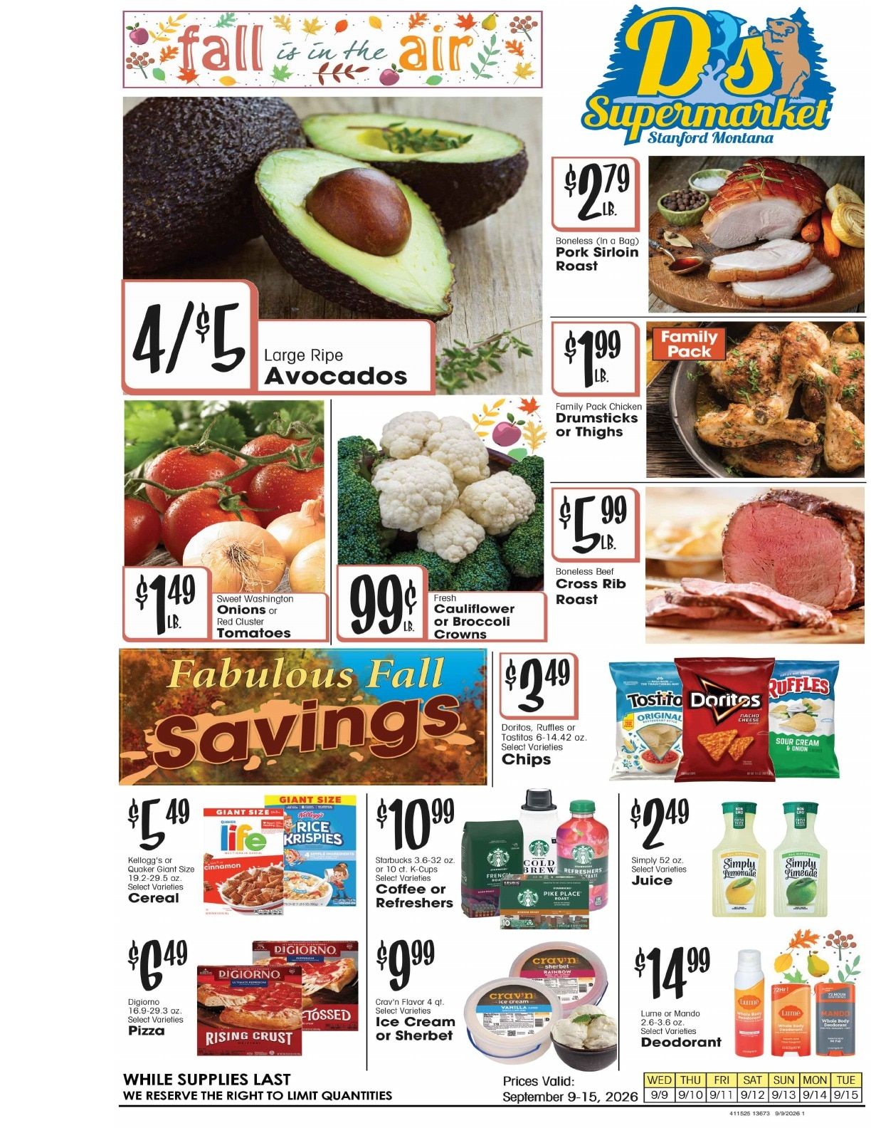 D's Supermarket Weekly Ad September 9 - 15, 2026