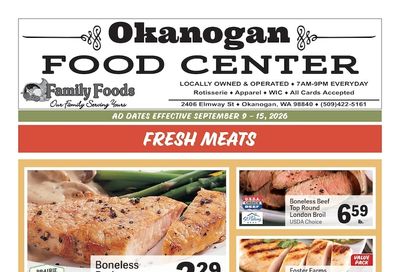 Okanogan Food Center Weekly Ad September 9 - 15, 2026