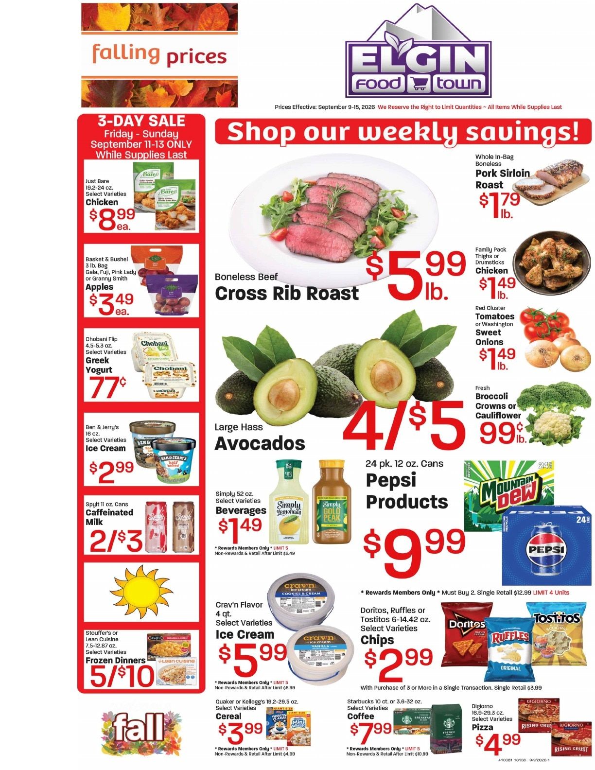 Elgin Foodtown Weekly Ad September 9 - 15, 2026