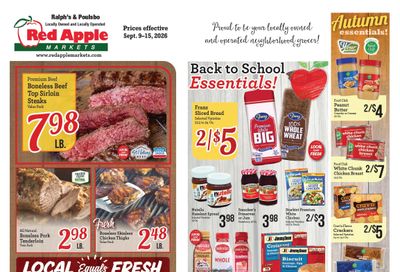 Ralph's and Poulsbo Red Apple Markets Weekly Ad September 9 - 15, 2026