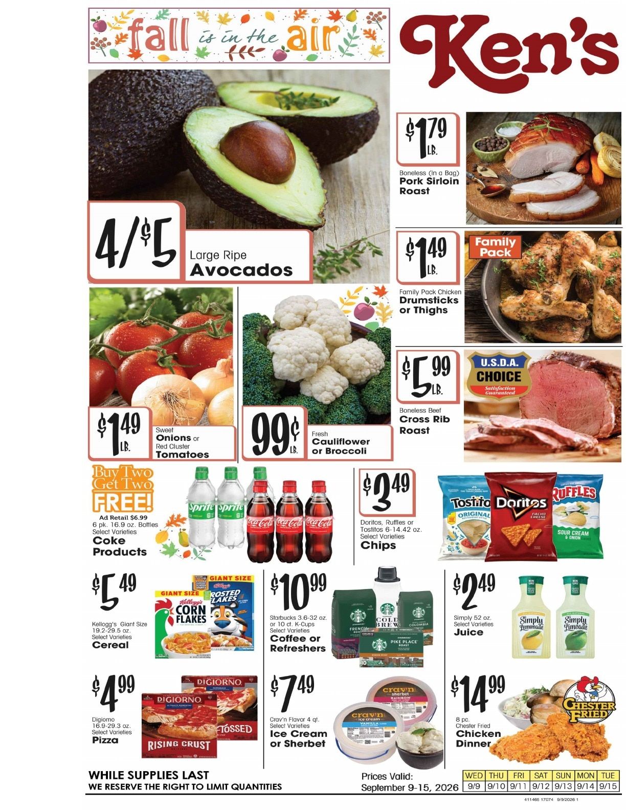 Ken's Food Market Weekly Ad September 9 - 15, 2026