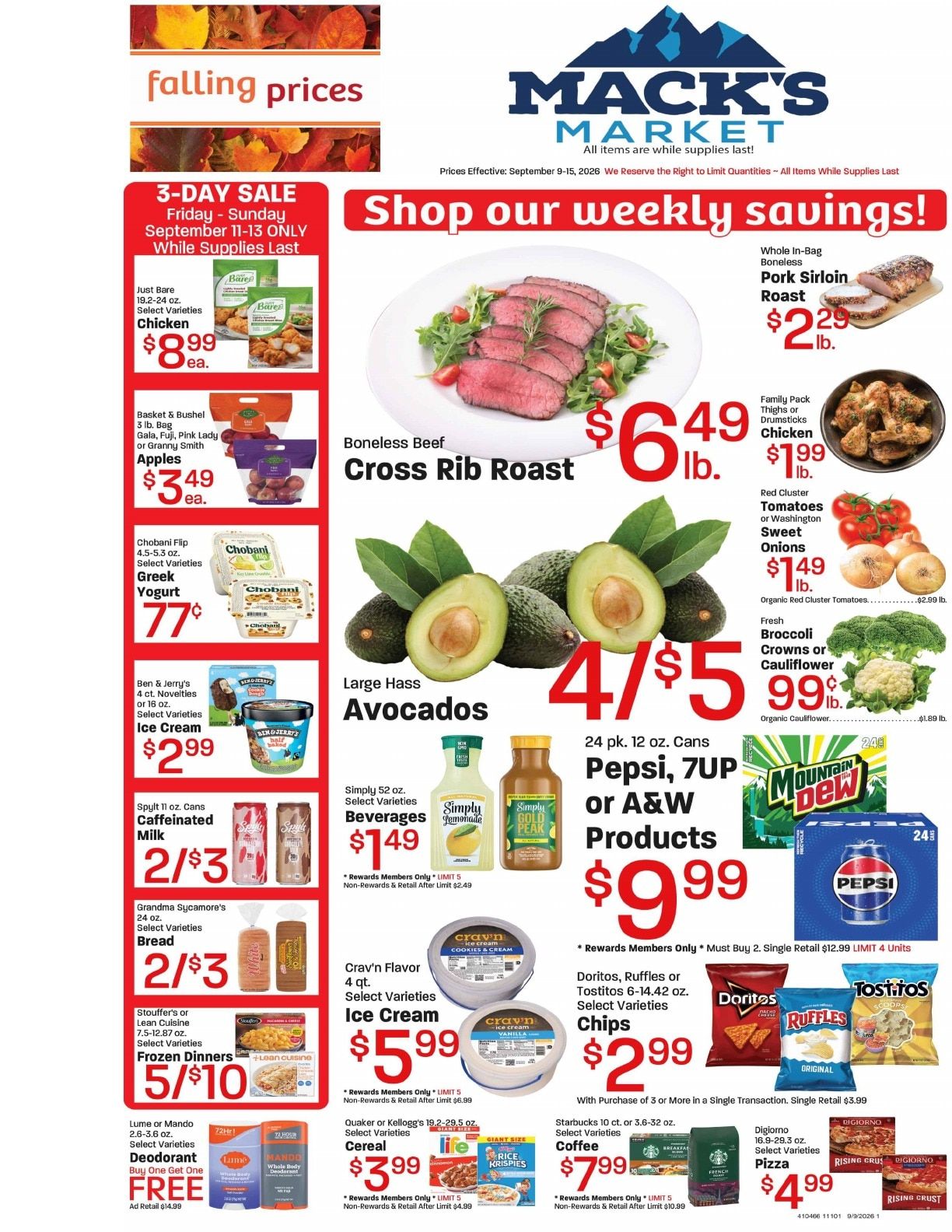 Mack's Market Weekly Ad September 9 - 15, 2026