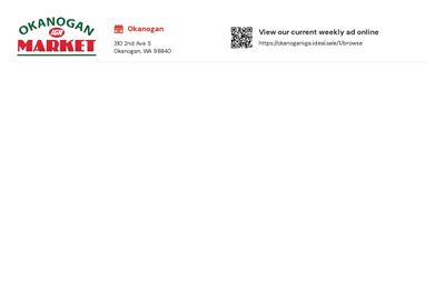 Okanogan Market IGA Weekly Ad September 9 - 22, 2026