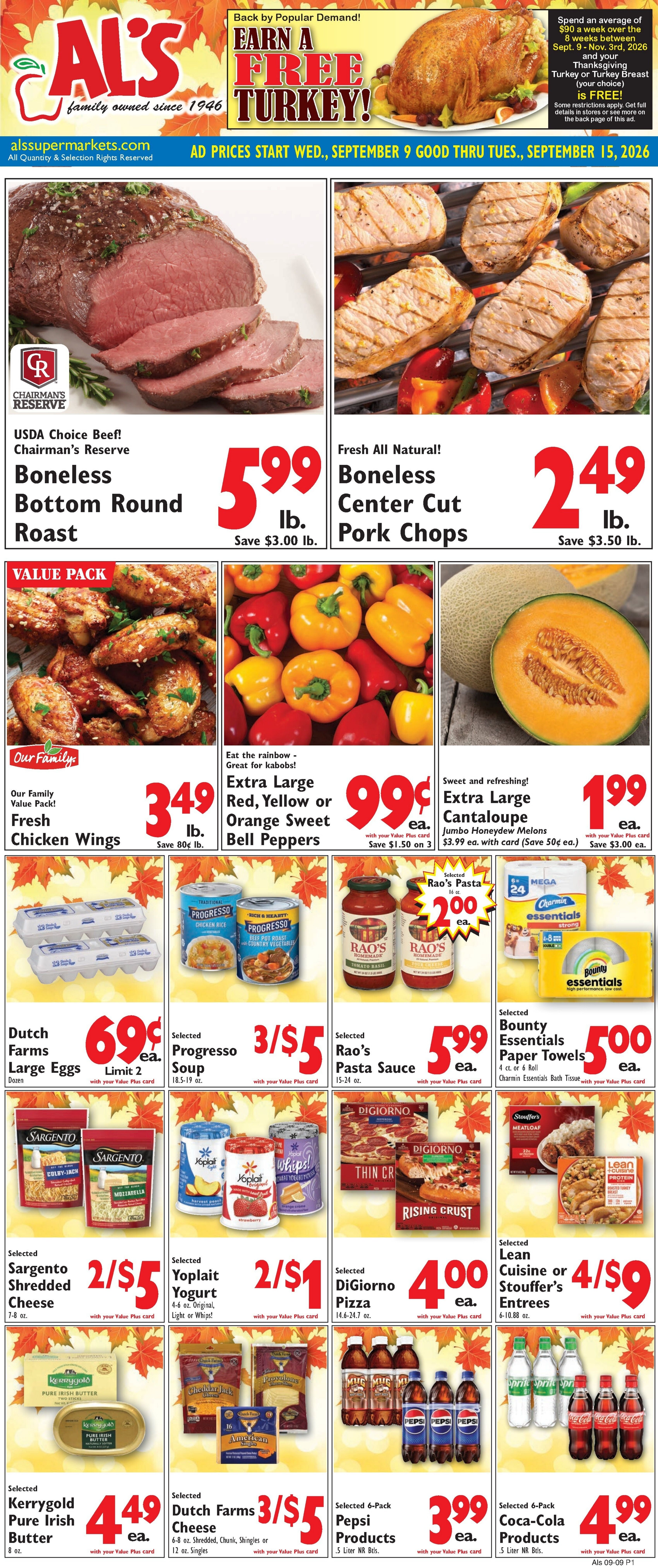 Al's Supermarket (Indiana) Weekly Ad September 9 - 15, 2026
