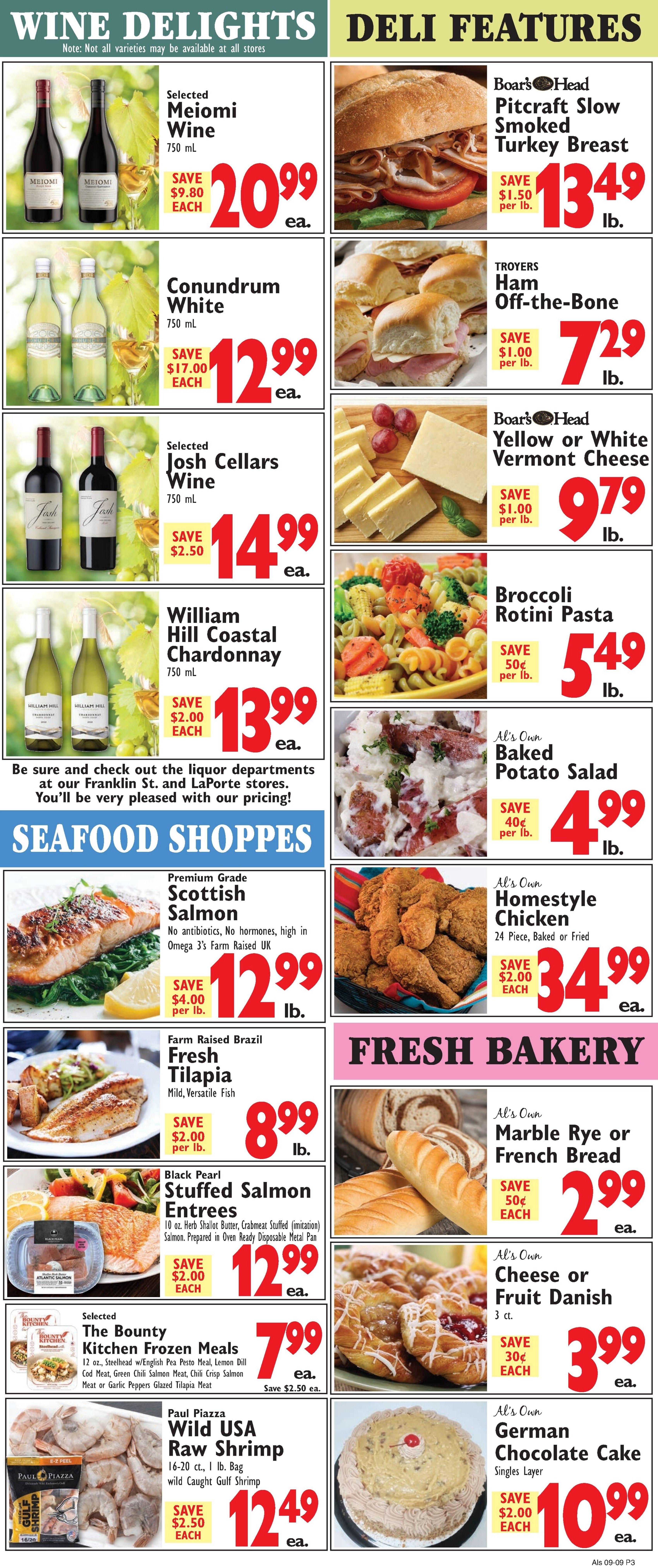 Al's Supermarket (Indiana) Weekly Ad September 9 - 15, 2026