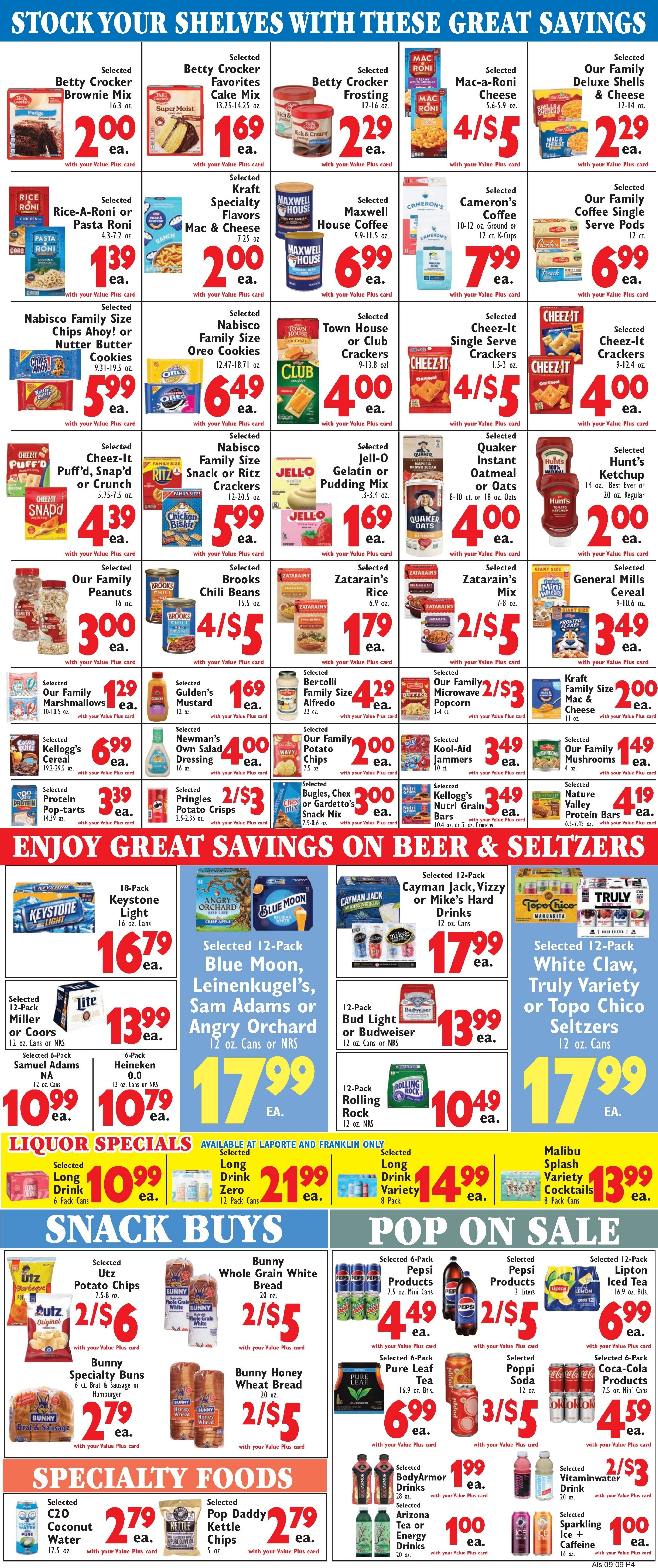 Al's Supermarket (Indiana) Weekly Ad September 9 - 15, 2026