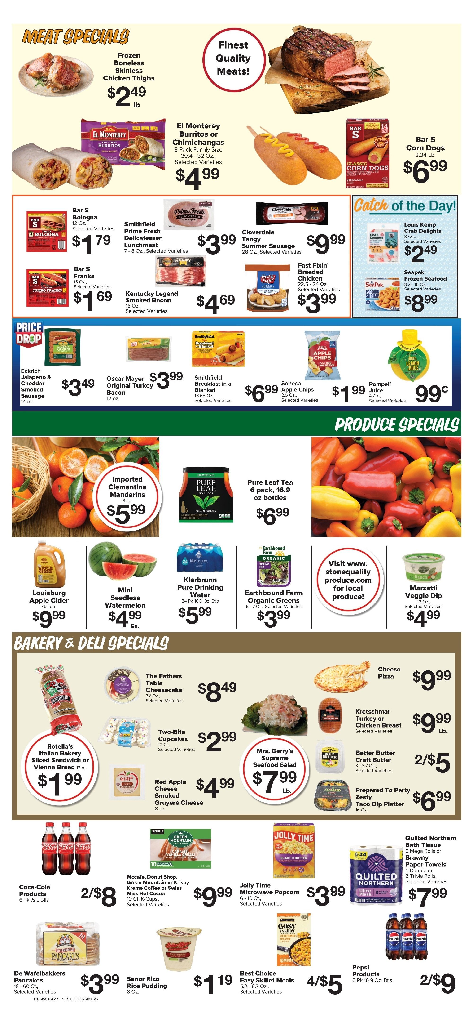 Brown's Grocery Store Weekly Ad September 9 - 15, 2026