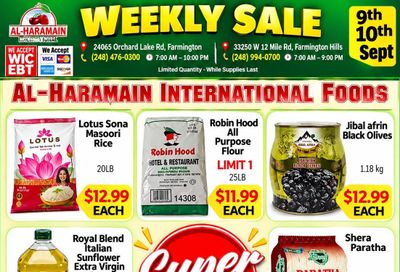 Al-Haramain International (33250 West 12 Mile Road, Farmington Hills, MI) Weekly Ad September 9 - 10, 2026