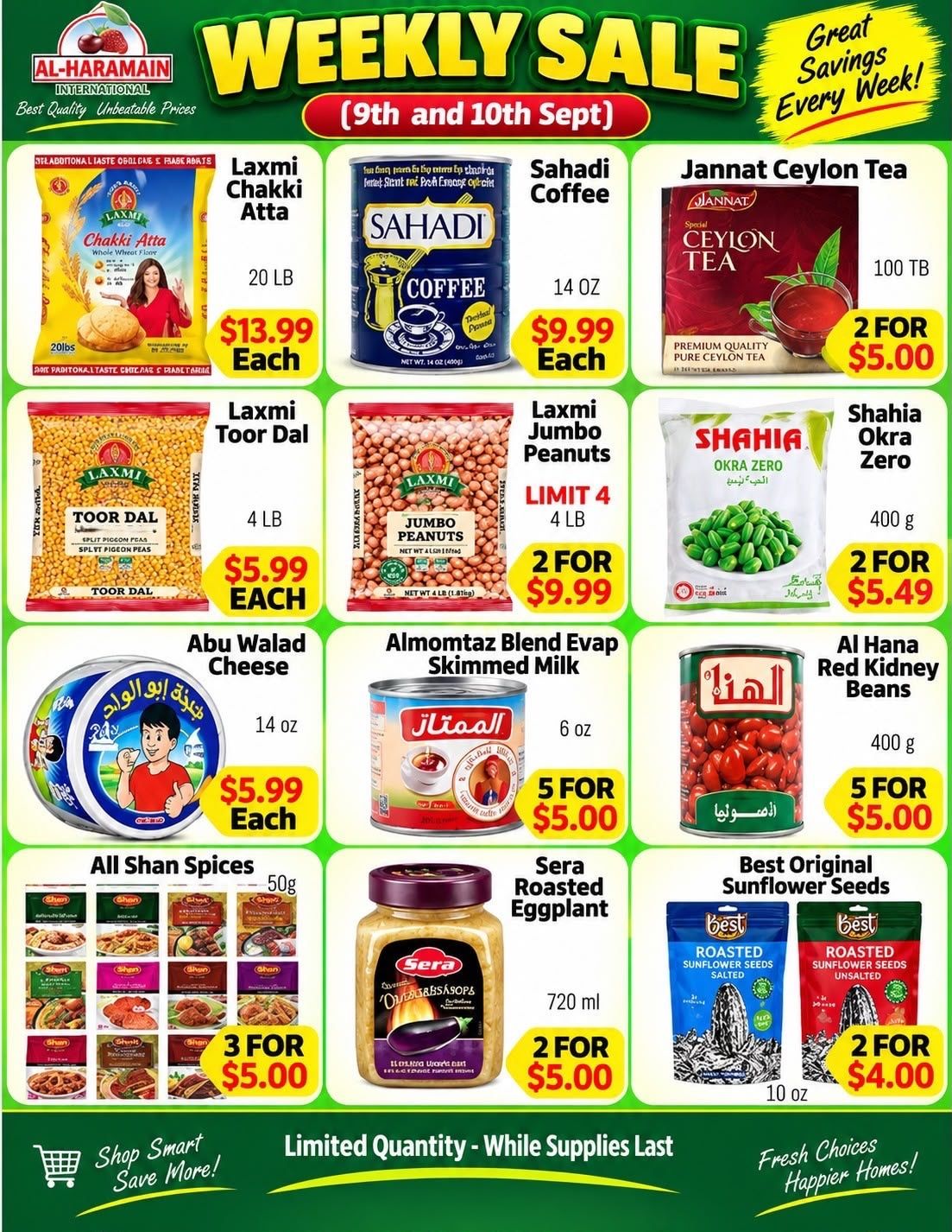 Al-Haramain International (33250 West 12 Mile Road, Farmington Hills, MI) Weekly Ad September 9 - 10, 2026