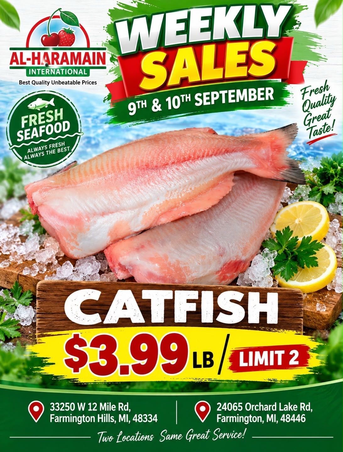 Al-Haramain International (33250 West 12 Mile Road, Farmington Hills, MI) Weekly Ad September 9 - 10, 2026