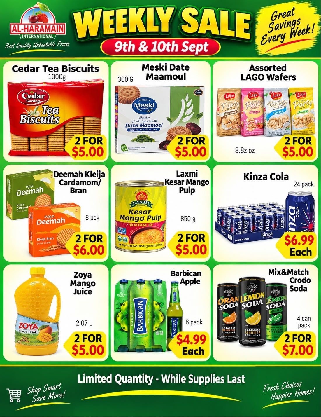 Al-Haramain International (33250 West 12 Mile Road, Farmington Hills, MI) Weekly Ad September 9 - 10, 2026