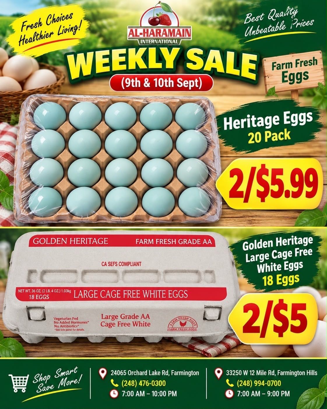 Al-Haramain International (33250 West 12 Mile Road, Farmington Hills, MI) Weekly Ad September 9 - 10, 2026