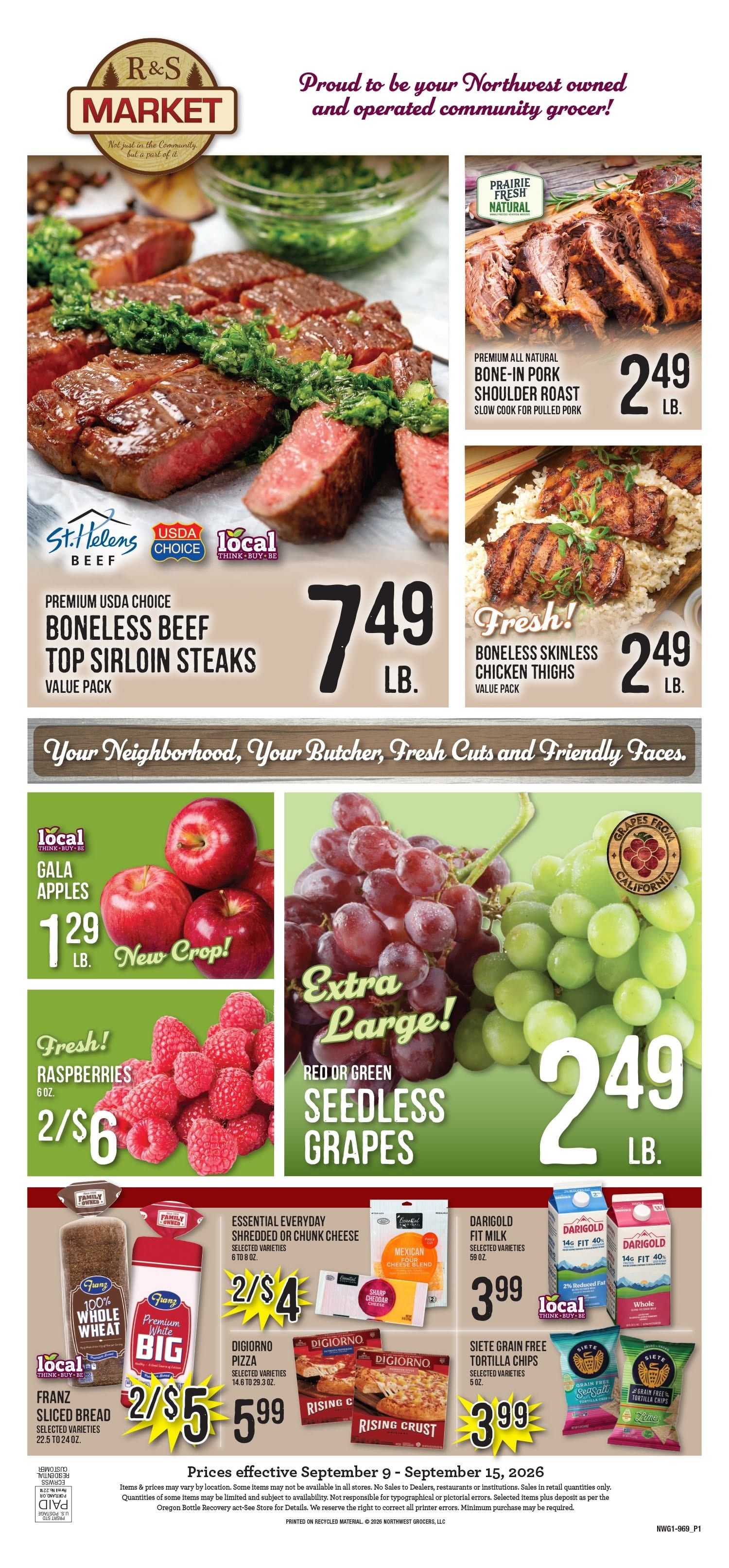 R&S Market Weekly Ad September 9 - 15, 2026
