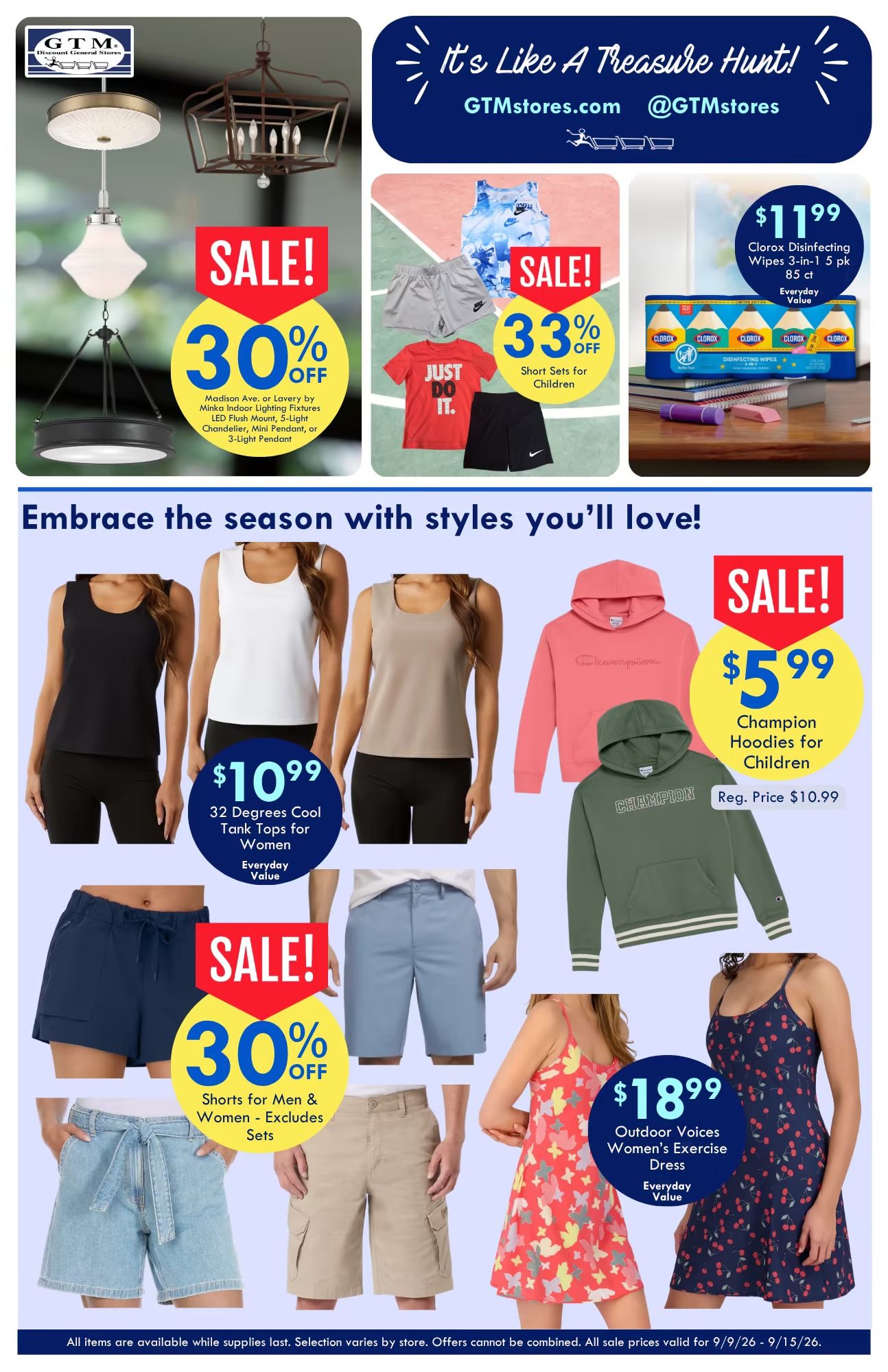 GTM Discount General Store Weekly Ad September 9 - 15, 2026