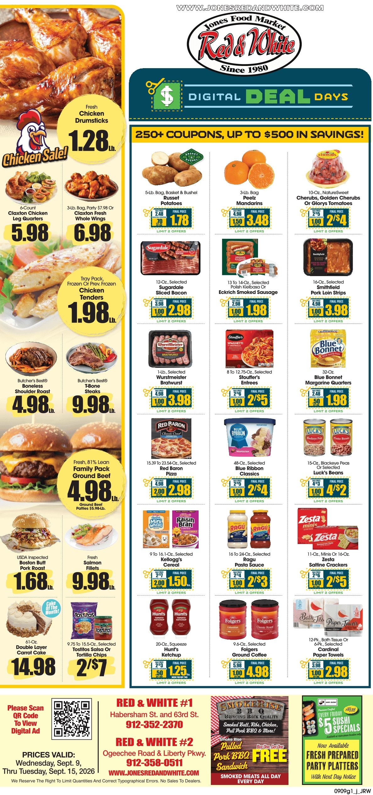 Jones Red & White Weekly Ad September 9 - 15, 2026