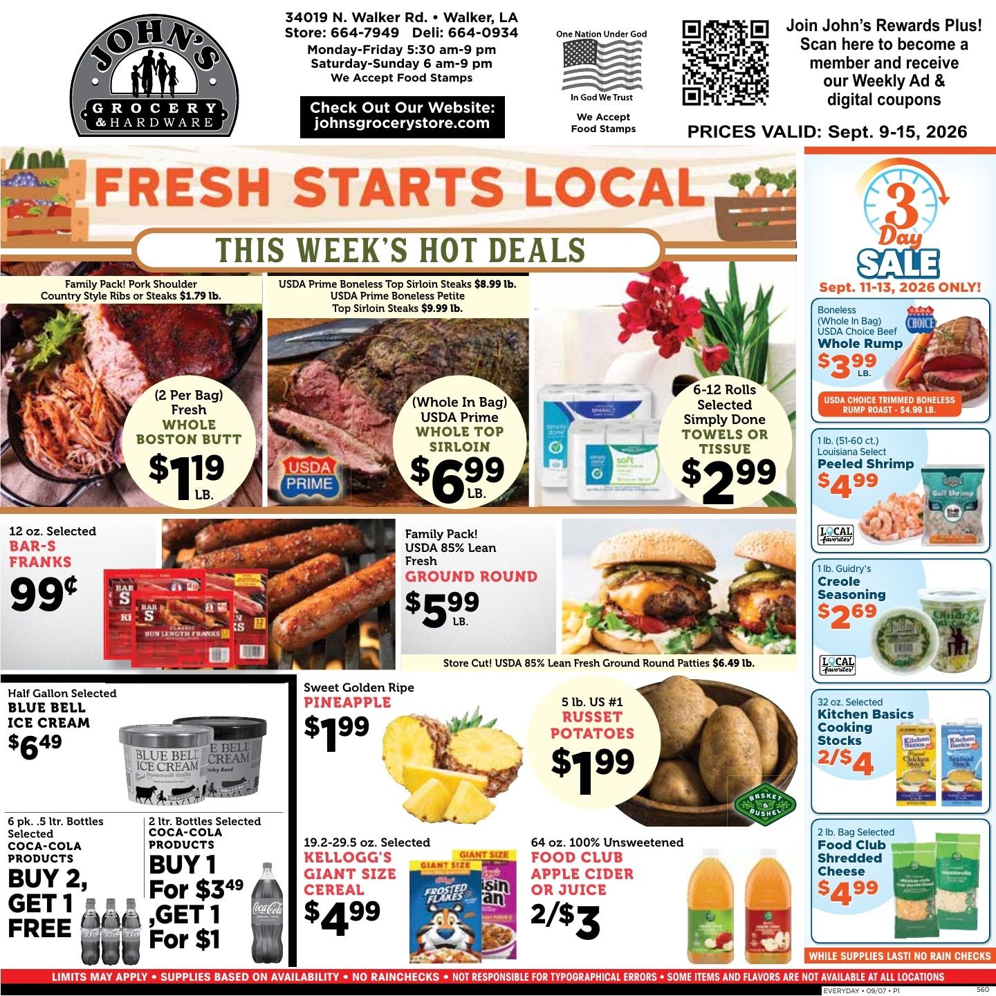 John's Grocery Weekly Ad September 9 - 15, 2026