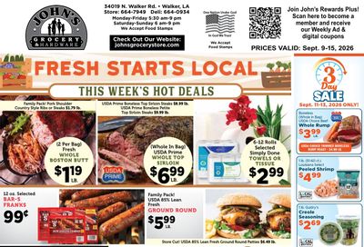 John's Grocery Weekly Ad September 9 - 15, 2026