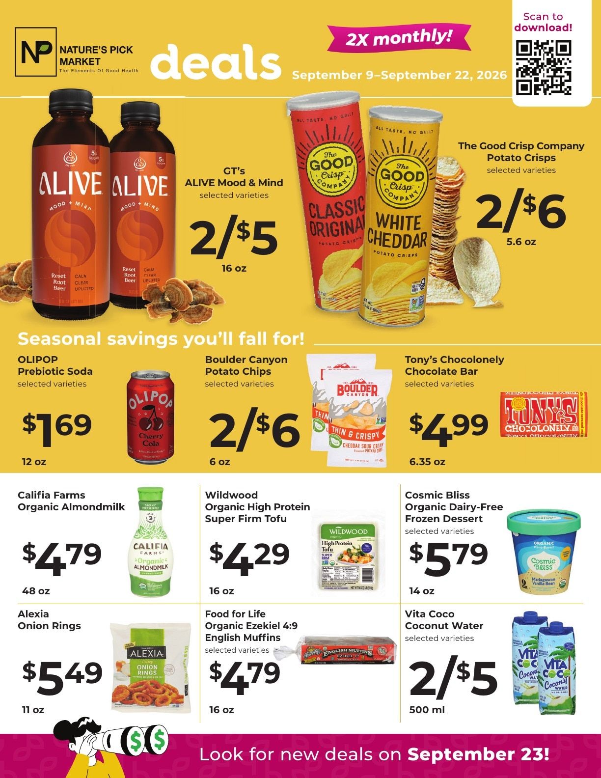 Nature's Pick Market Bi-Monthly Specials Weekly Ad September 9 - 22, 2026