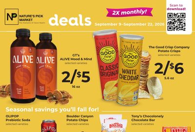 Nature's Pick Market Bi-Monthly Specials Weekly Ad September 9 - 22, 2026
