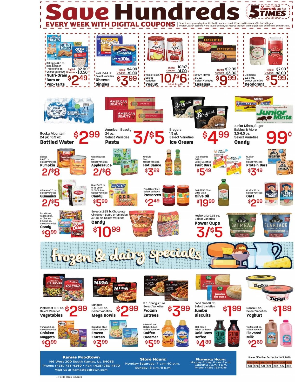 Kamas FoodTown Weekly Ad September 9 - 15, 2026