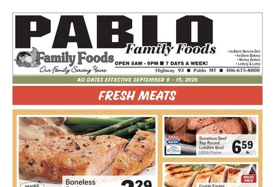 Pablo Family Foods Weekly Ad September 9 - 15, 2026