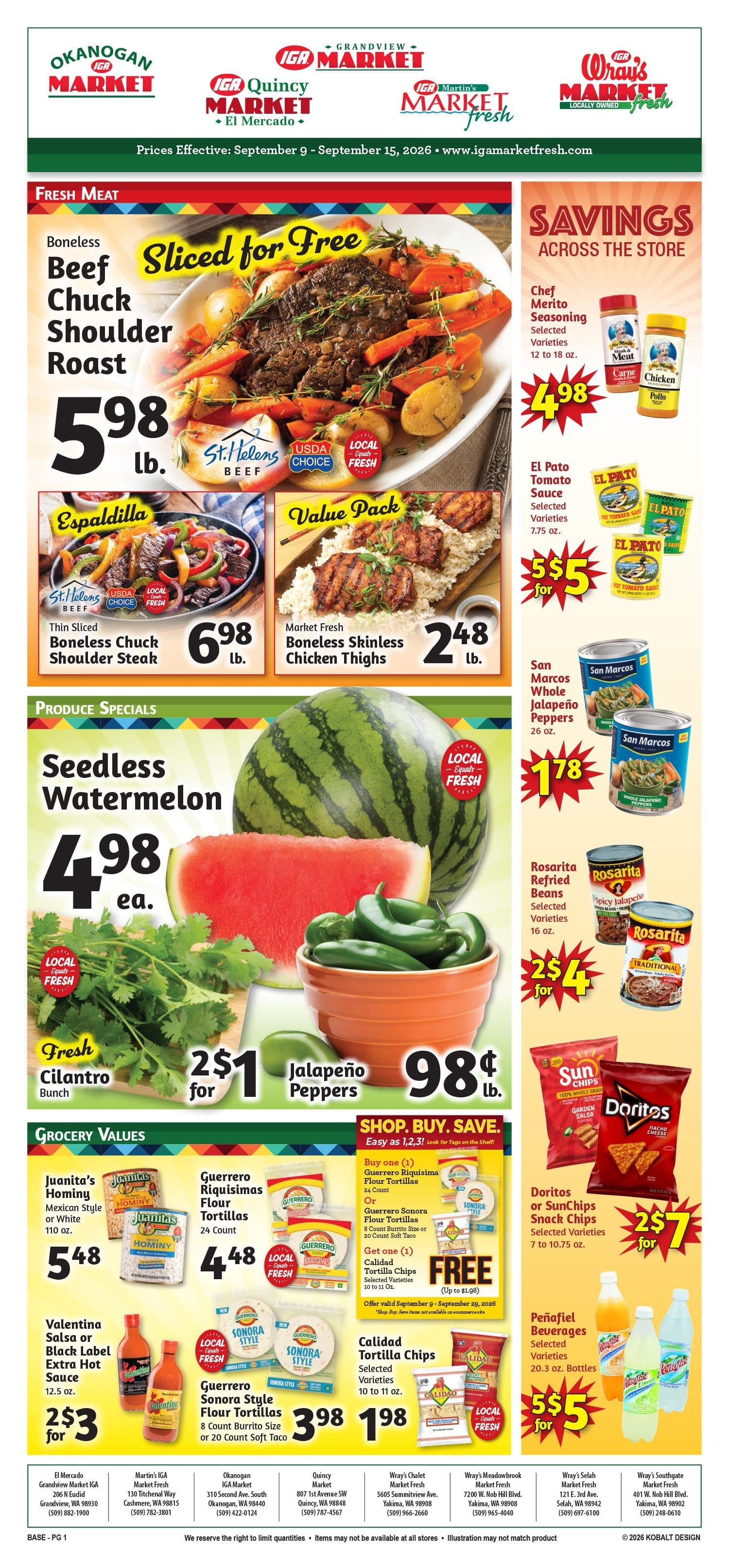 El Mercado de Grandview Weekly Ad September 9 - 15, 2026
