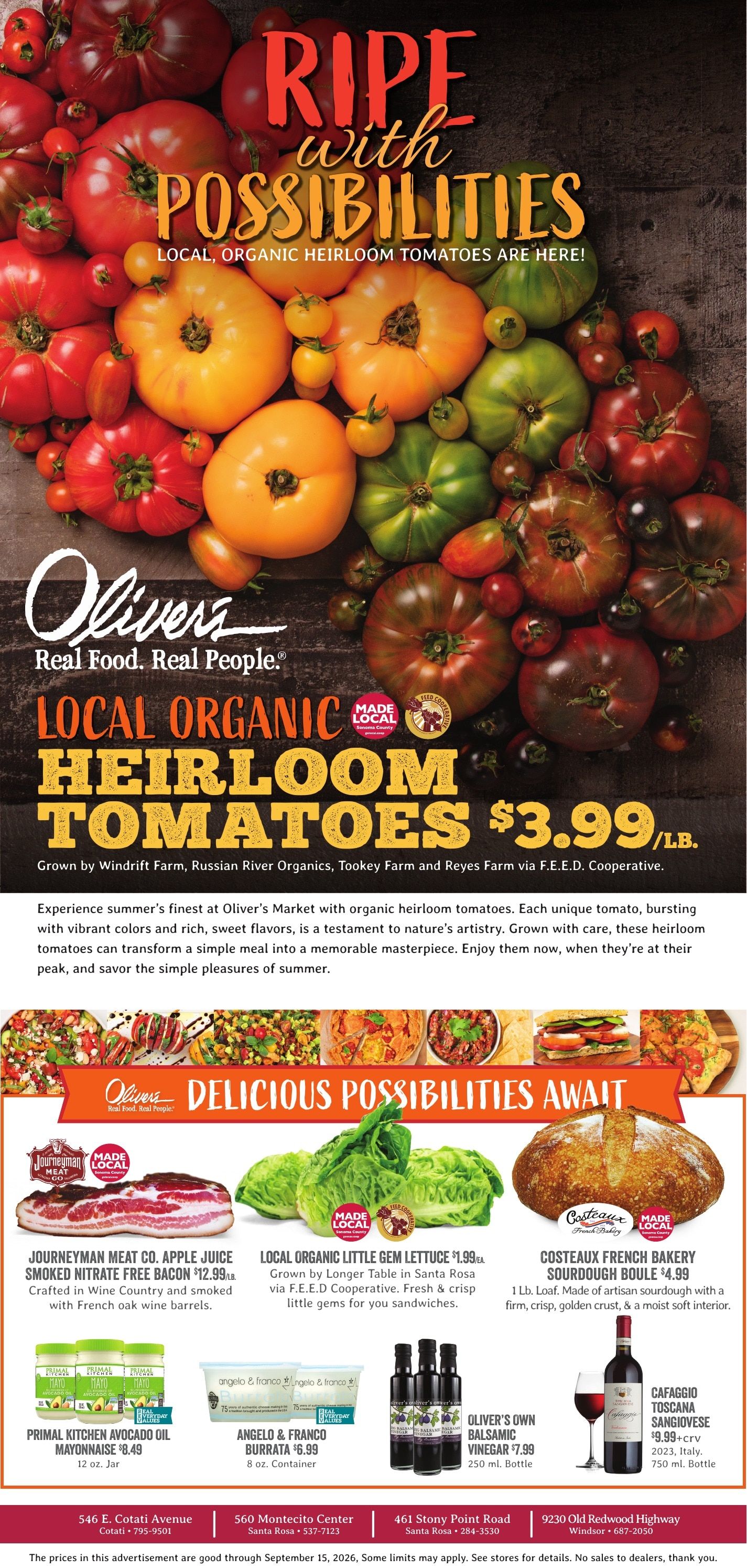 Oliver's Market Press Democrat Weekly Ad September 9 - 15, 2026