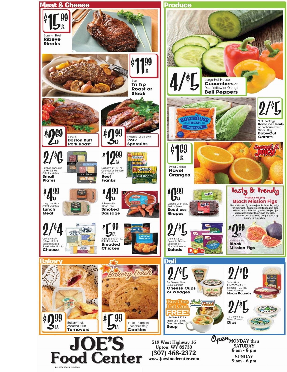 Joe's Food Center Weekly Ad September 9 - 15, 2026