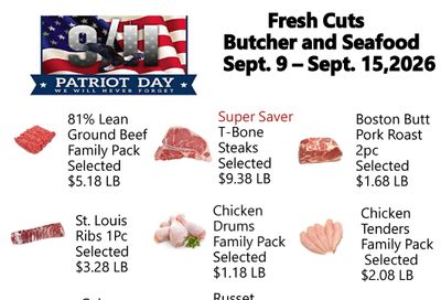Fresh Cuts of Seagrove Weekly Ad September 9 - 15, 2026