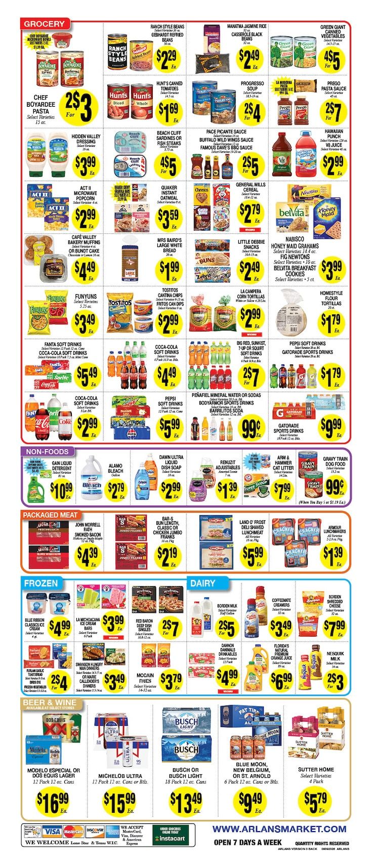 Arlan's Market (Cameron and other locations, TX) Weekly Ad September 9 - 15, 2026