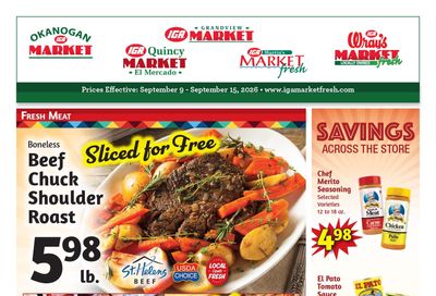 Quincy Market IGA Weekly Ad September 9 - 15, 2026