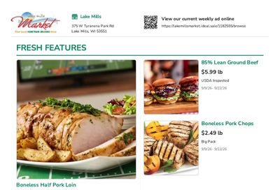 Lake Mills Market Weekly Ad September 9 - 22, 2026