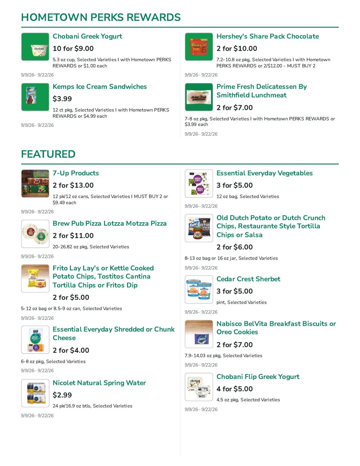 Lake Mills Market Weekly Ad September 9 - 22, 2026