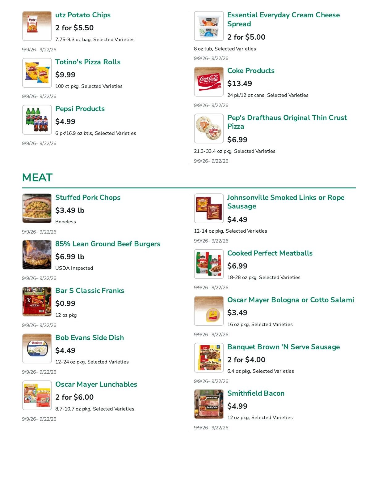 Lake Mills Market Weekly Ad September 9 - 22, 2026
