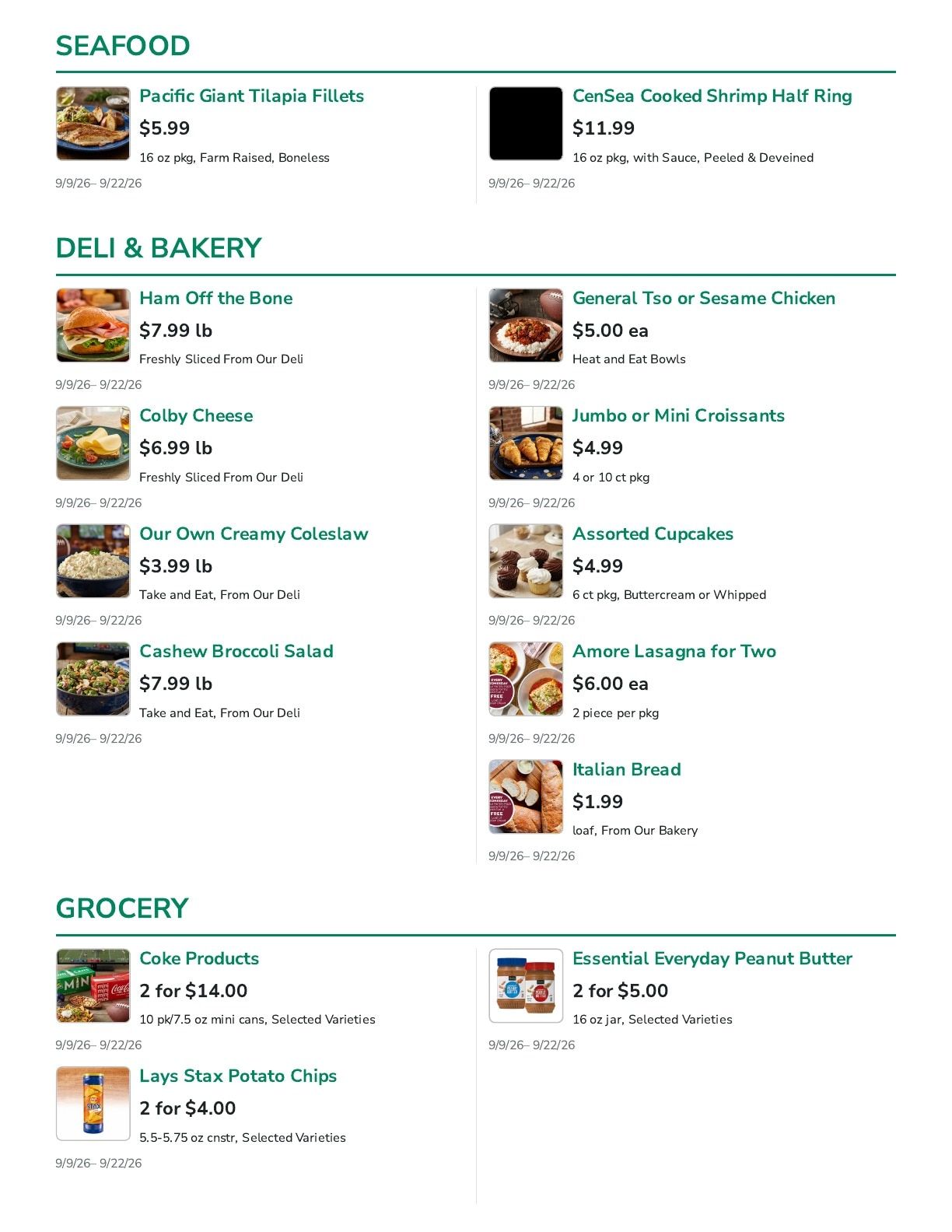 Lake Mills Market Weekly Ad September 9 - 22, 2026