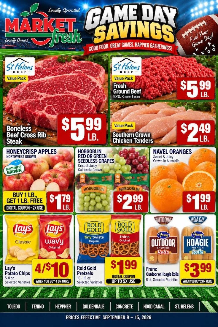 Goldendale Market Fresh Weekly Ad September 9 - 15, 2026