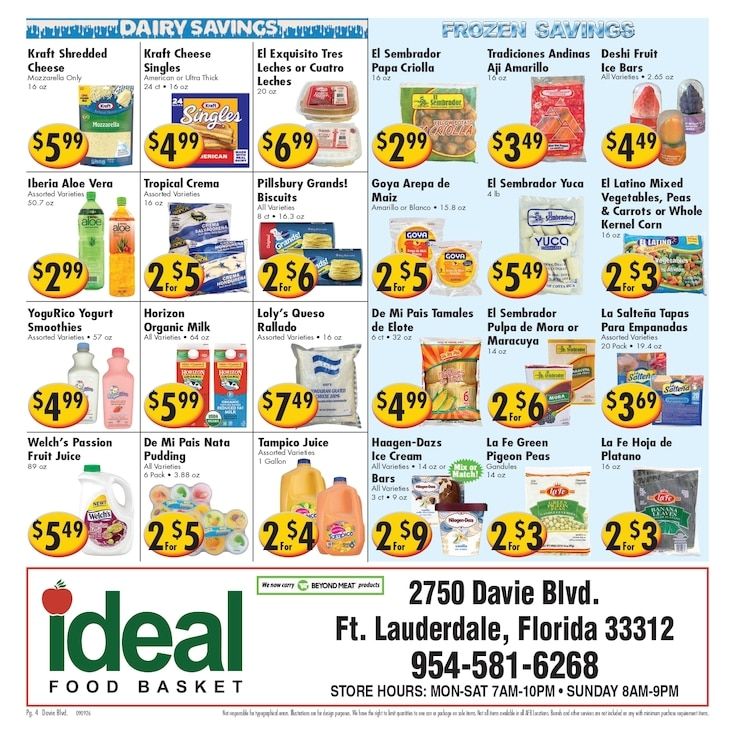 Ideal Food Basket (Fort Lauderdale, FL) Weekly Ad September 9 - 15, 2026