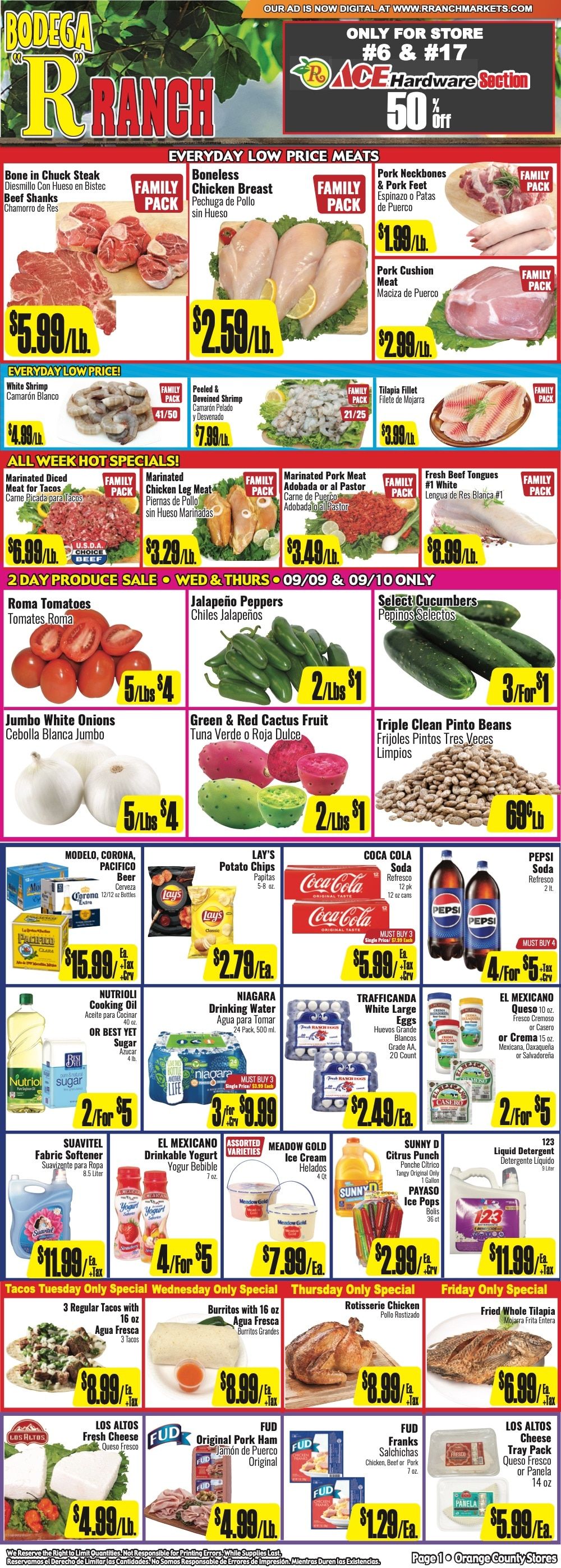 R Ranch Markets Weekly Ad September 9 - 15, 2026