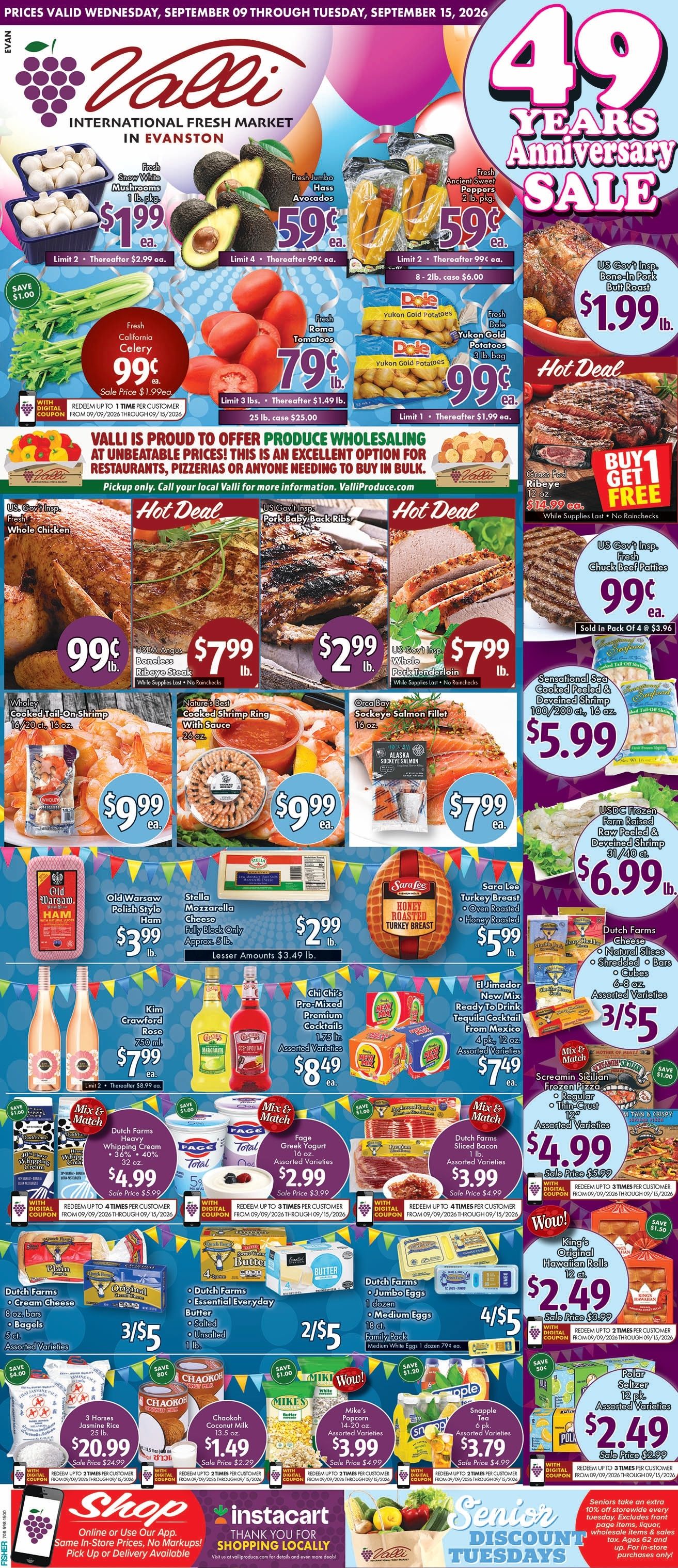 Valli Produce (Evanston, IL) Weekly Ad September 9 - 15, 2026