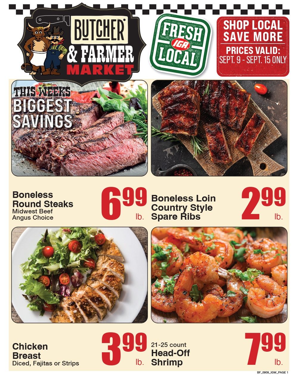 Butcher & Farmer Market Weekly Ad September 9 - 15, 2026