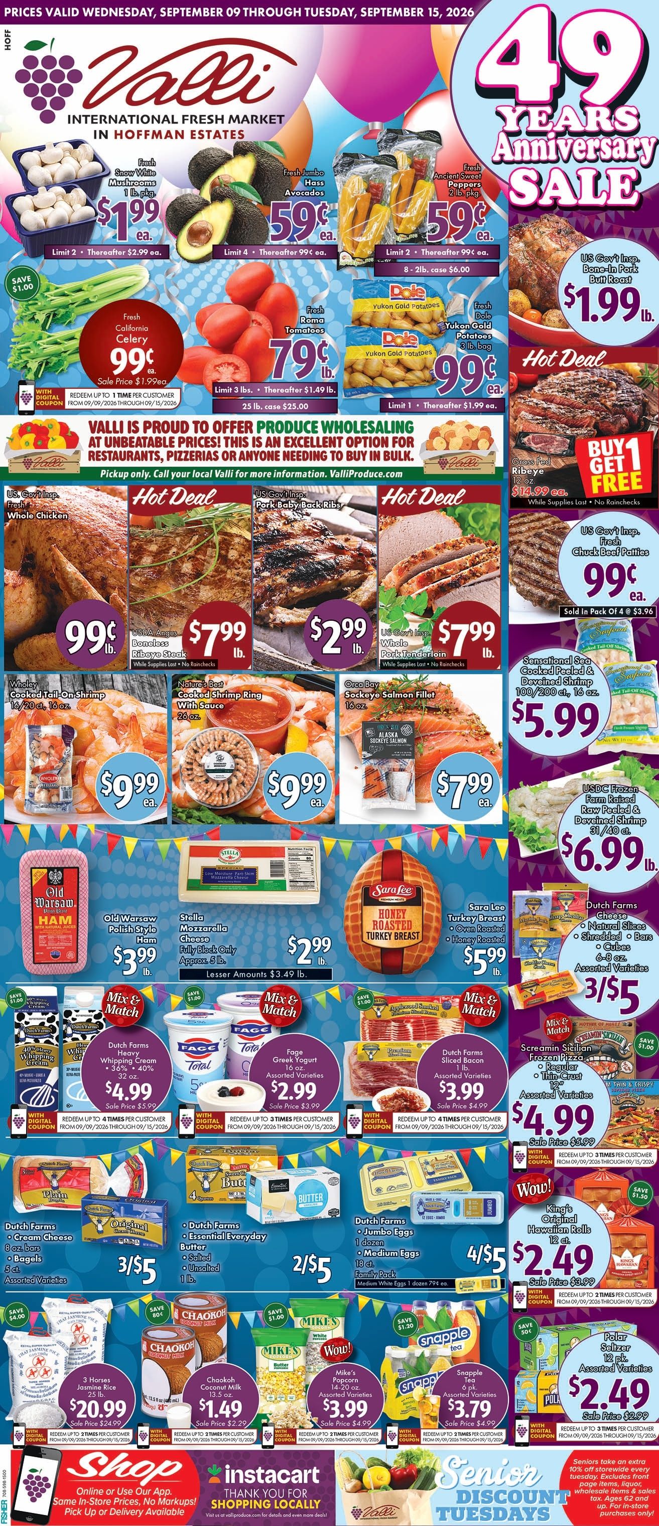 Valli Produce (Hoffman Estates, IL) Weekly Ad September 9 - 15, 2026