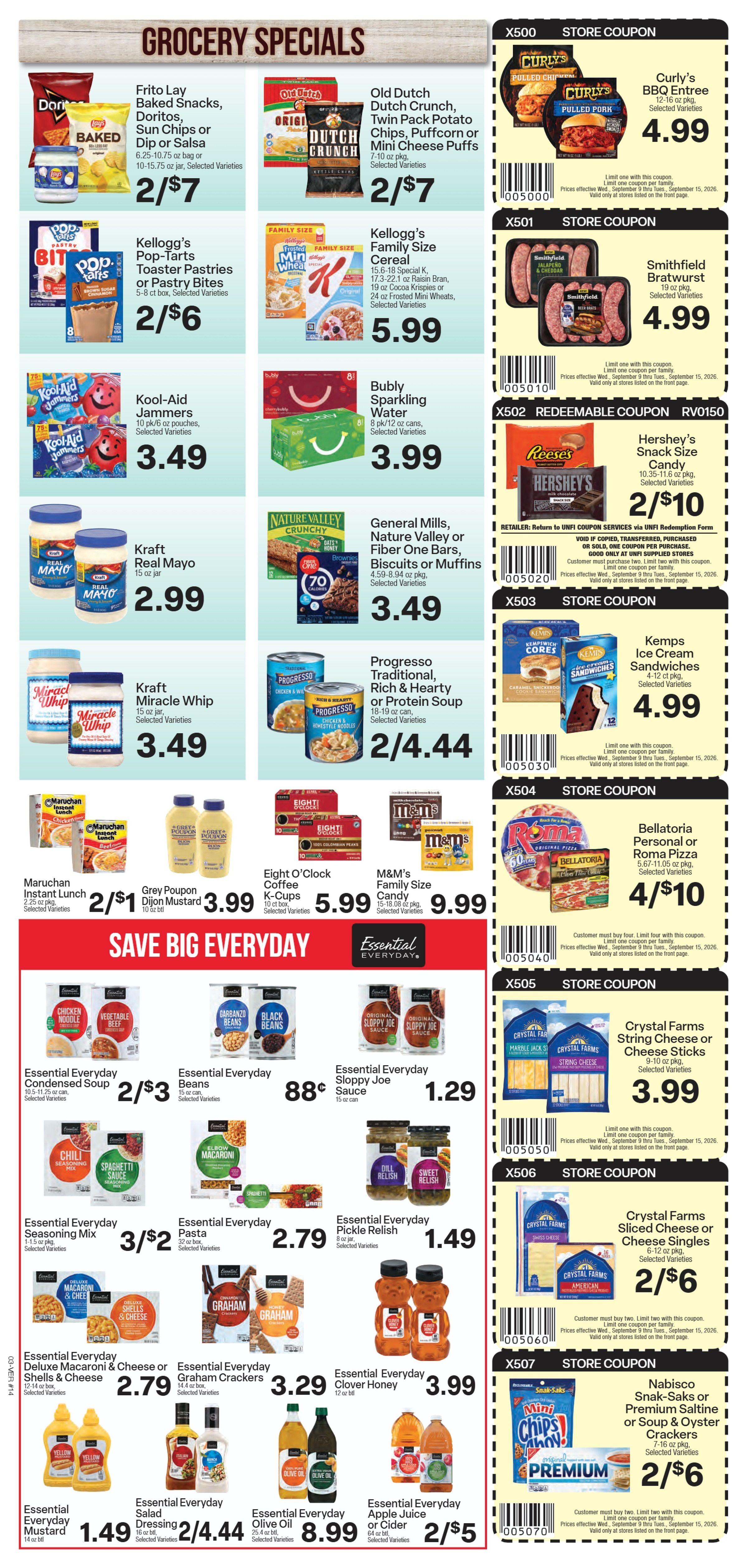 Chamberlain Food Center Weekly Ad September 9 - 15, 2026