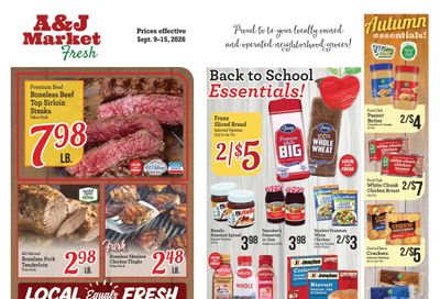 A & J Select Market Weekly Ad September 9 - 15, 2026