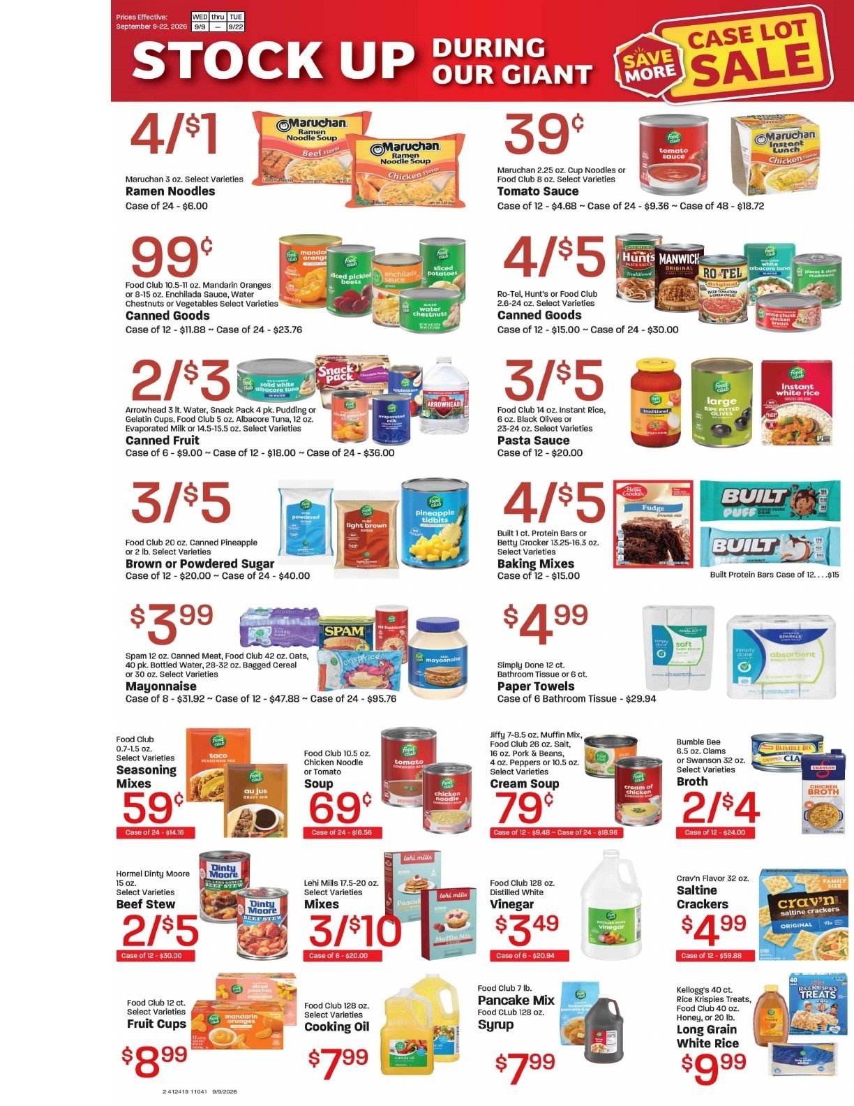 Bee's Marketplace Weekly Ad September 9 - 22, 2026
